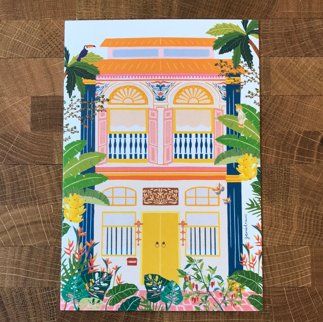 Postcard - Shophouse Yellow